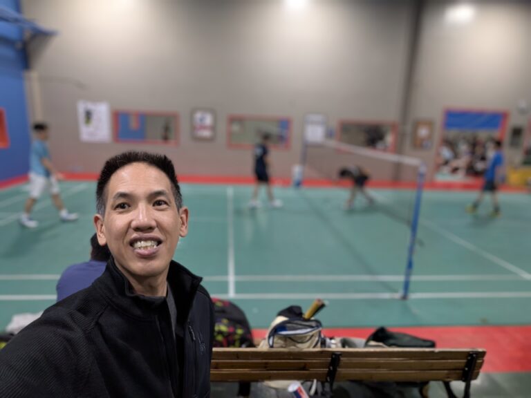 Dr Kwan at SGVBC Spring Swing Badminton Tournament