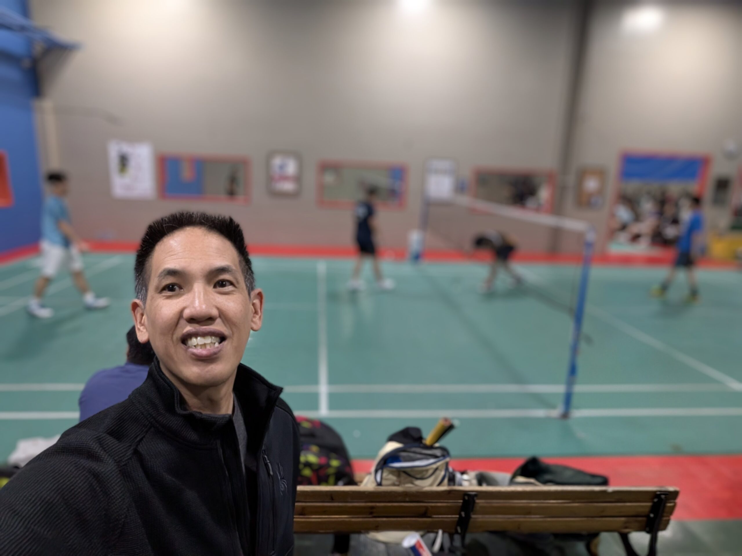 Dr Kwan at SGVBC Spring Swing Badminton Tournament